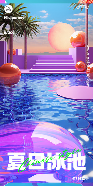 夏日泳池-海报素材-2