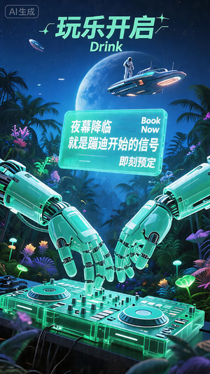 早场预定-玩乐在即-转场-邀约-日常宣传-美女素材-可商用人物素材