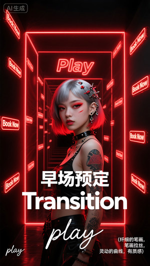 早场预定-玩乐在即-转场-邀约-日常宣传-美女素材-可商用人物素材